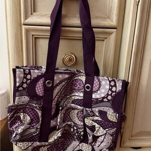 Thirty-One Purple Paisley Tote Bag